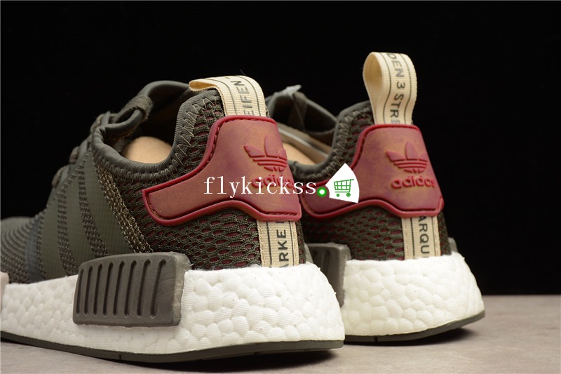 Real Boost Adidas NMD R1 Olive Green